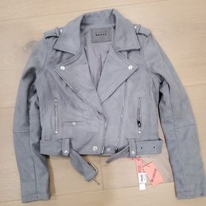 BLANKNYC Suede Moto Jacket - Grey